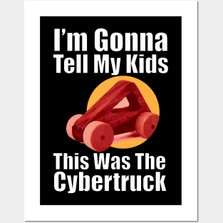 tesla cybertruck Posters and Art